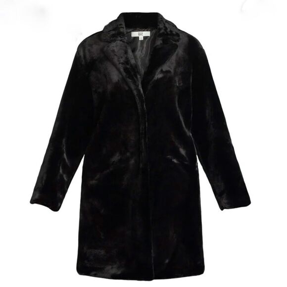Steve Madden NYC Black Faux Fur Coat - Picture 7 of 7